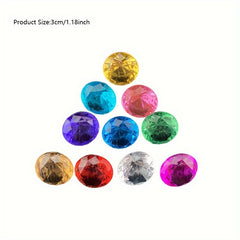 12pcs Acrylic Diamond Toys Colorful Plastic Crystal PlayHouse Toy