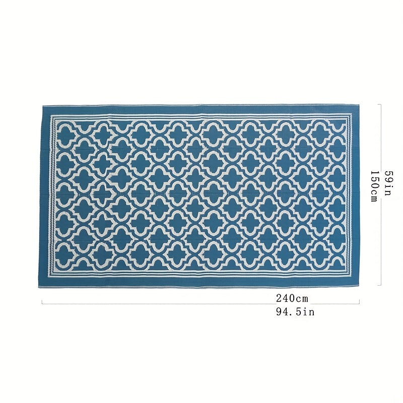 5x8ft Outdoor Rug Carpet Patio RV Camping Waterproof Reversible UV Resistant