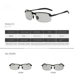 Men's Driving Sunglasses Anti Polarized Fishing Glasses With Zipper Case