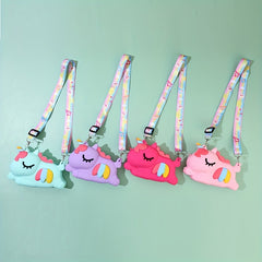 Cartoon Unicorn Silicone Coin Purse Crossbody Bag