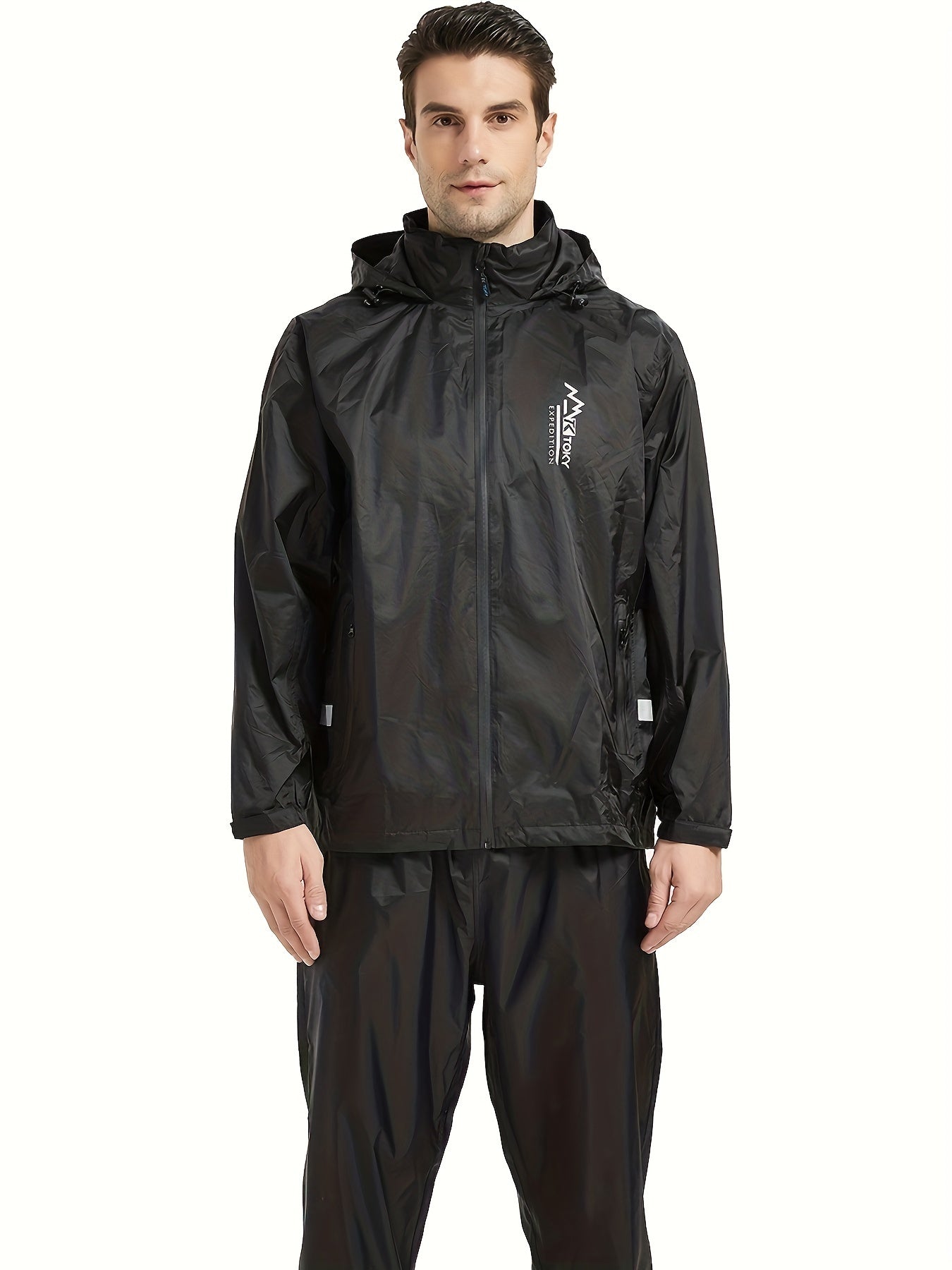 Men's Waterproof Rain Jacket with Hood - Lightweight Adventure Gear
