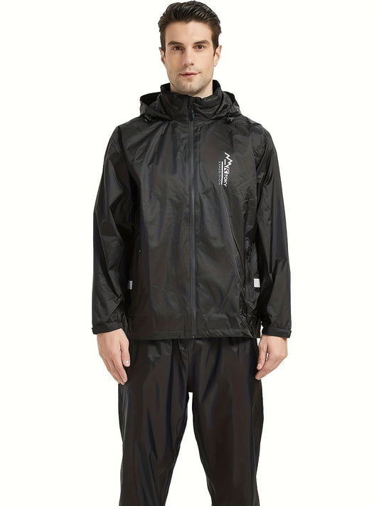 Men's Waterproof Rain Jacket with Hood - Lightweight Adventure Gear
