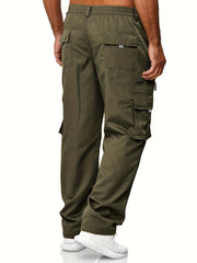 Men's Cargo Pants Loose Fit Straight Leg Pants With Pockets