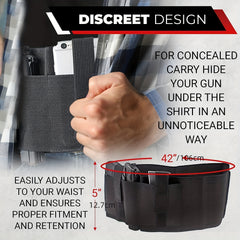 Concealed Carry Stretch Belt Holster Right Left Hand Universal