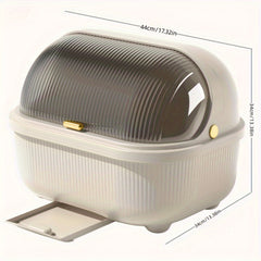 Kitchen Organizer with Drain Pan Lid, Tableware Storage Box
