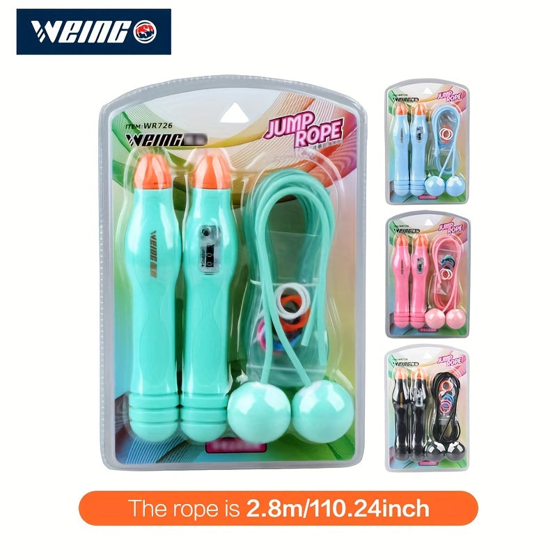 Adjustable Jump Rope with Cordless Ball Mode