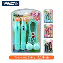 Adjustable Jump Rope with Cordless Ball Mode