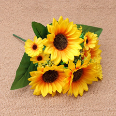 13 Heads Sunflower Silk Flower for Home Decoration and Photography Props