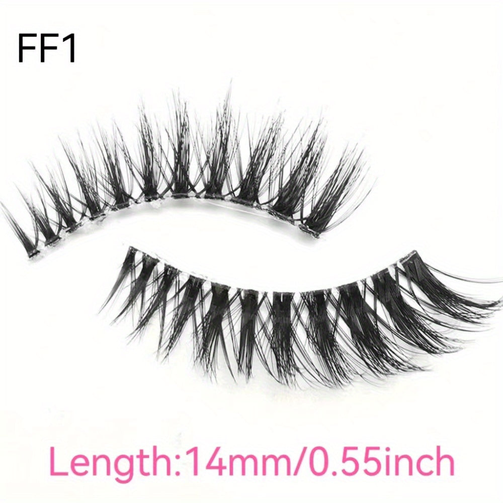 3 Pairs 3D Transparent False Eyelashes Multiple Styles Natural Look