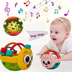 Colorful Face Bell Soft Grip Ball for Kids' Development