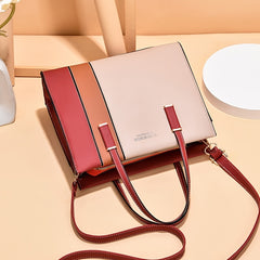 Colorblock Handbag Crossbody Bag Top Handle Purses