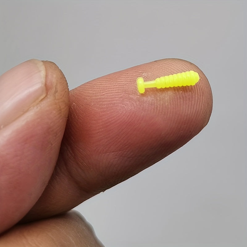 Mini Micro Bait Ultra Small Road Bait Spiral T Tail Bait Soft Worm Fly Hook
