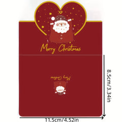 Golden Plated Christmas Greeting Card Floral Design