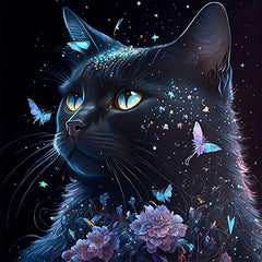 DIY 5D Butterfly Cat Diamond Painting Set