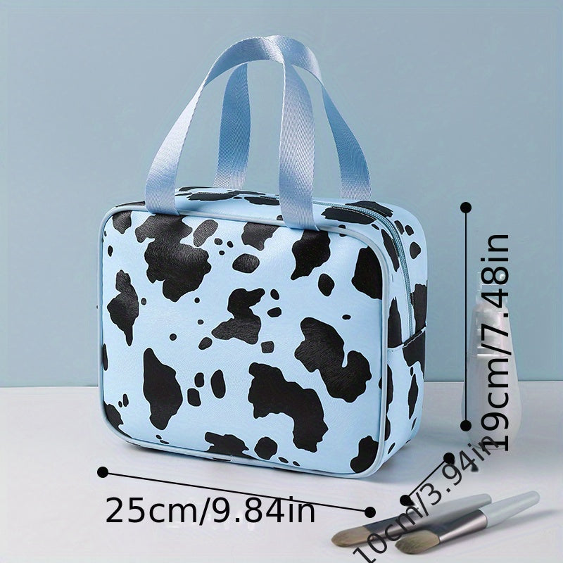 Cow Pattern Makeup Bag Large Waterproof Toiletry Wash Bag