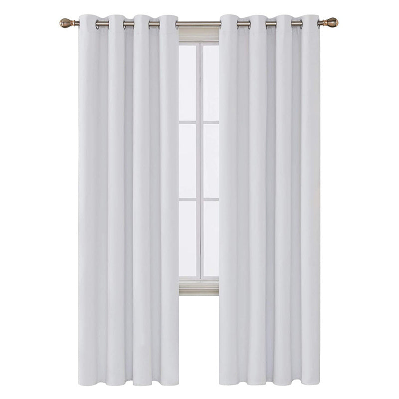 Blackout Curtain Solid Black 1 Panel Thermal Insulated Grommet Top for Bedroom