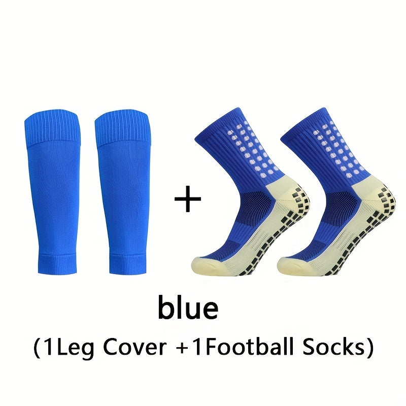 Professional Training Breathable Soccer Socks Set with Leg Cover