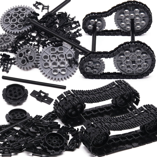 MARUMINE Tech Building Blocks Set w/ Car Tank Wheel Gear Tire Parts