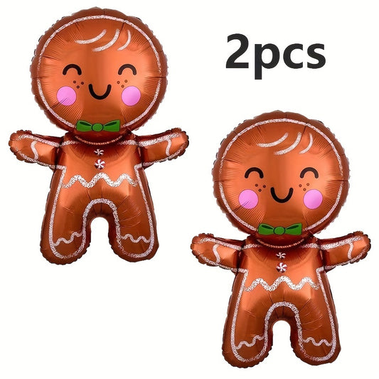 Gingerbread Man Balloon Set for Holiday Party Decor