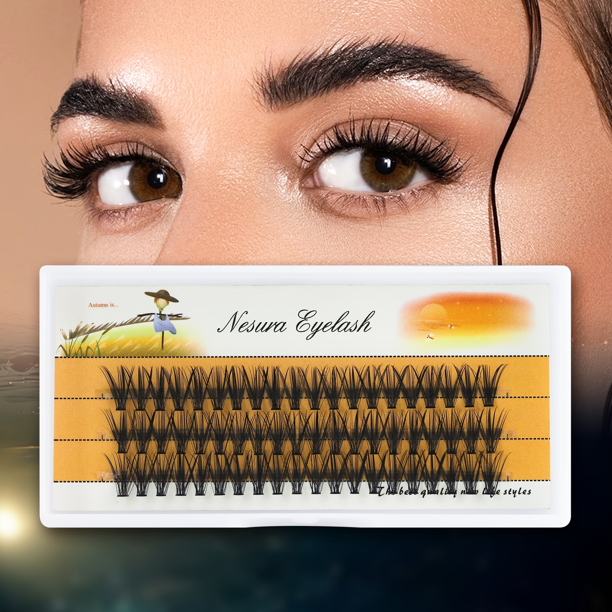 Natural Curling Individual Cluster Eyelash Extensions for Personal Use