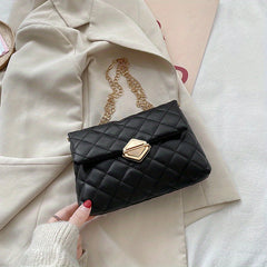 Quilted Chain Crossbody Bag Square Shoulder Bag for Women