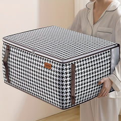 Houndstooth Clothes Storage Bag with Visual Window