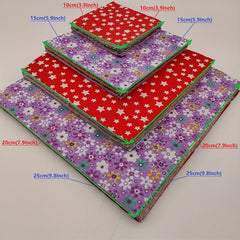 56pcs Square Patchwork Cloth Group Pre cut DIY Cloth Pieces 4 Specifications