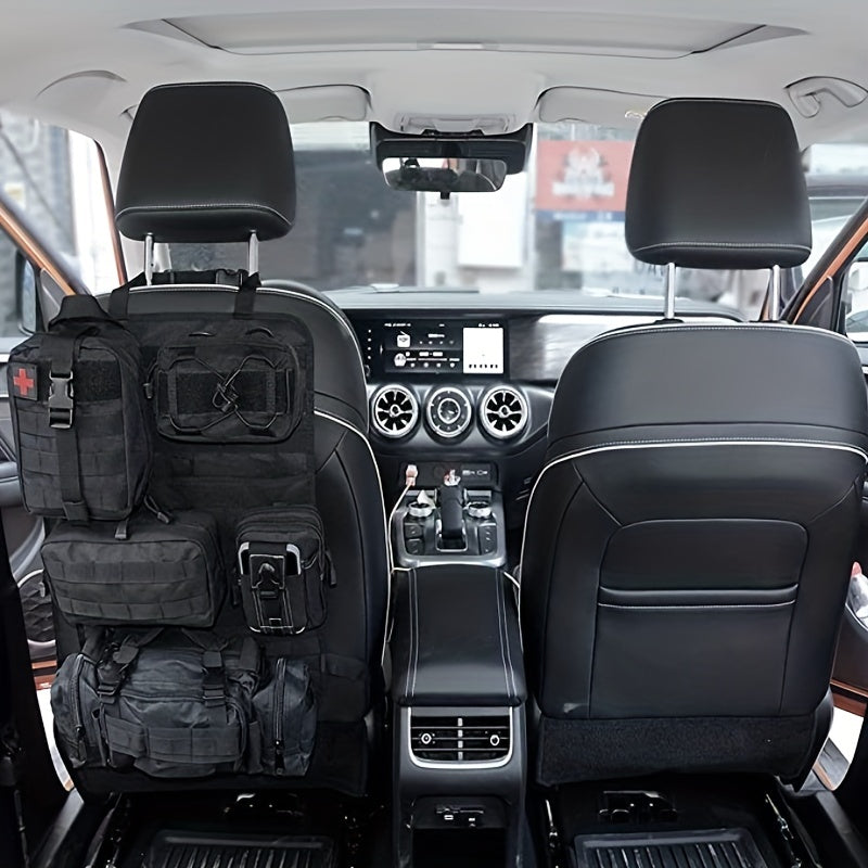 Molle Seat Back Storage Bag Car Seat Organizer With Pouches