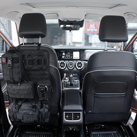Molle Seat Back Storage Bag Car Seat Organizer With Pouches