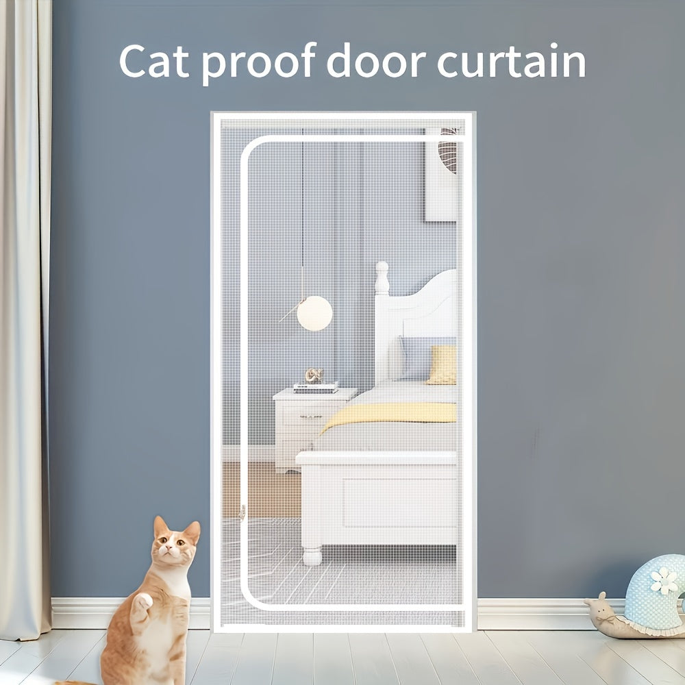 Thickened Pet Screen Door Fits Door Size 83 38inch Cat Resistant Mesh