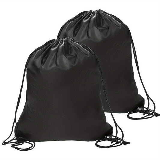 2pcs Drawstring Backpacks Large Capacity Swimming Bag Sports Supplies