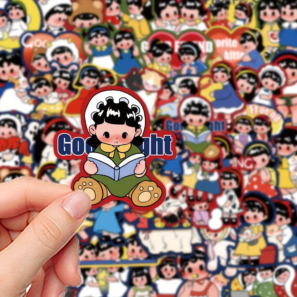 50 Cartoon Waterproof Stickers for Luggage Skateboard Cup Phone Ta