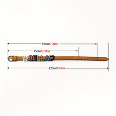 Personalized Pet Memorial Bracelet with Rhinestone Letters - Up to 10 Characters