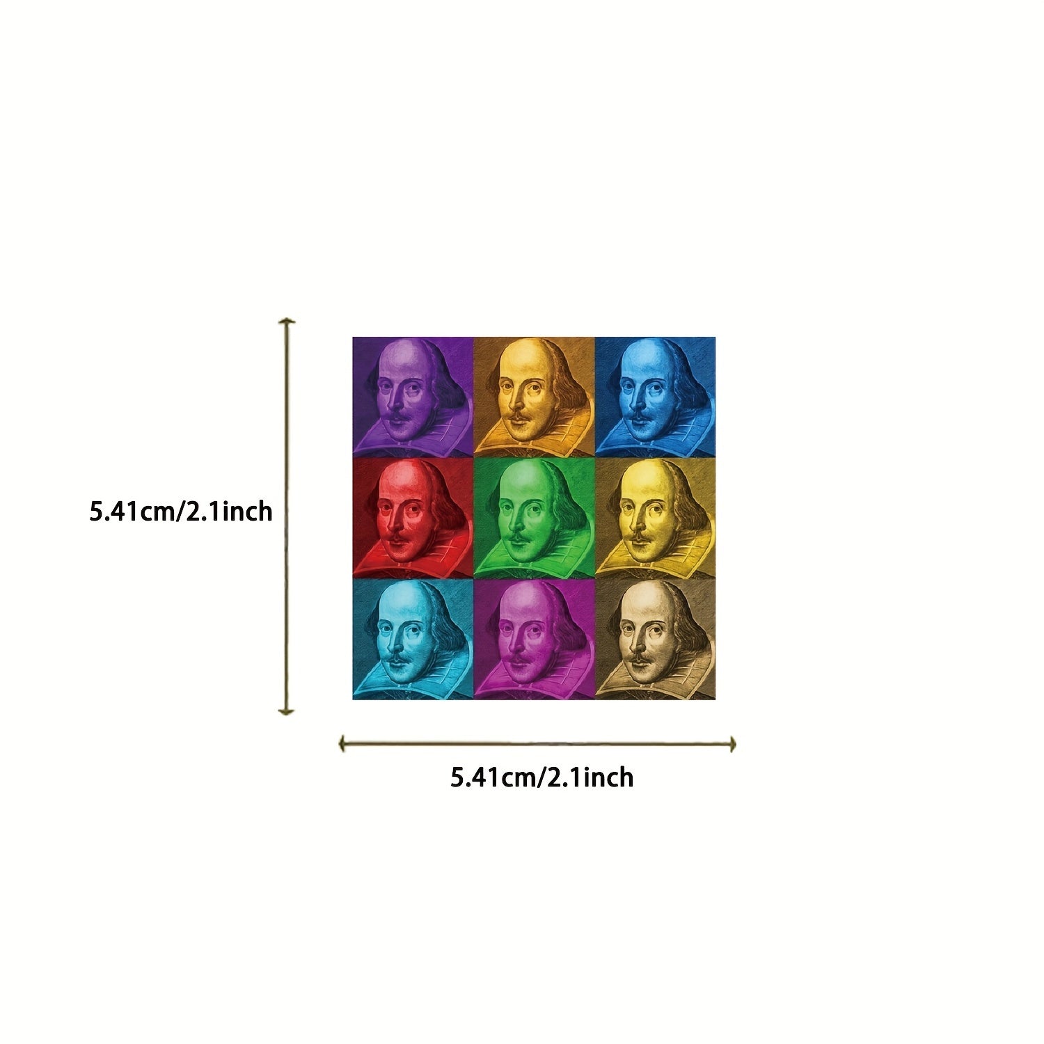 50pcs Shakespeare Portrait Graffiti Stickers Laptop Suitcases Water