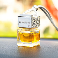 8ML Square Water Cube Car Aromatherapy Perfume Bottle Car Pendant Decoration