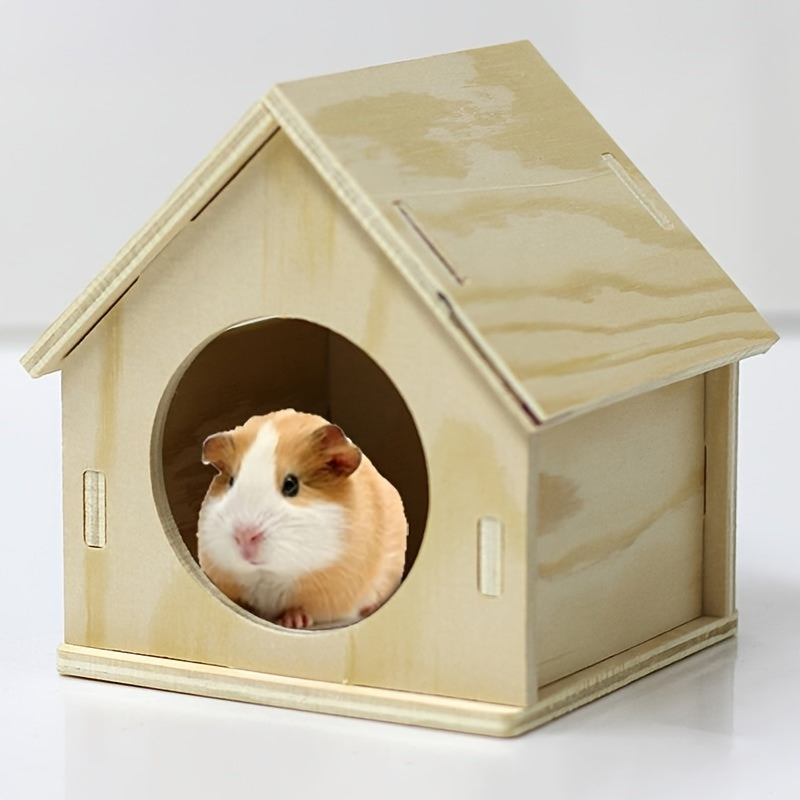 Hamster Wooden House Swing Nest Cage Supplies