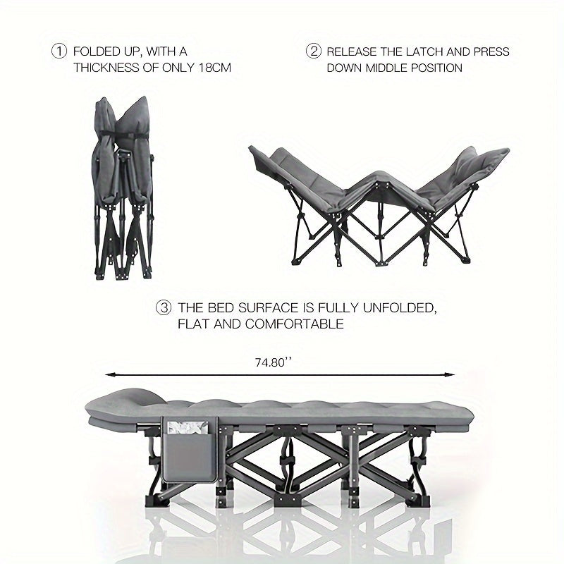 Portable Folding Bed for Office Nap Home Camping