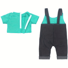 Green Denim Doll Clothes Set for 18 inch Dolls