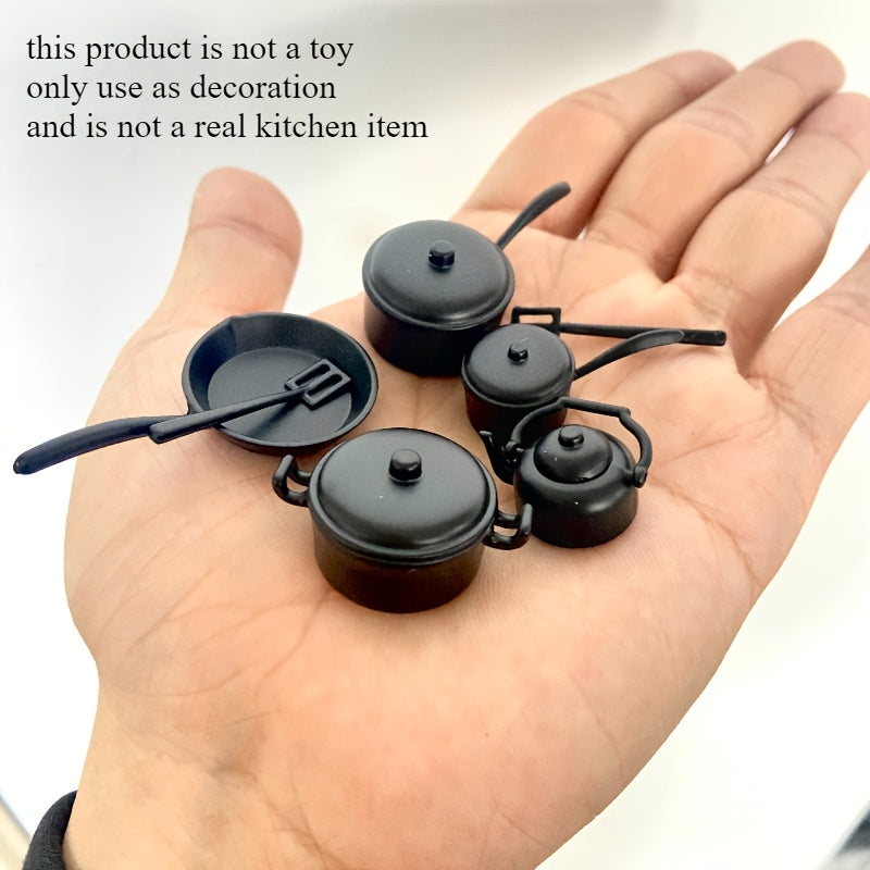 7pcs Kitchen Set Metal Material Dollhouse DIY Model Accessories