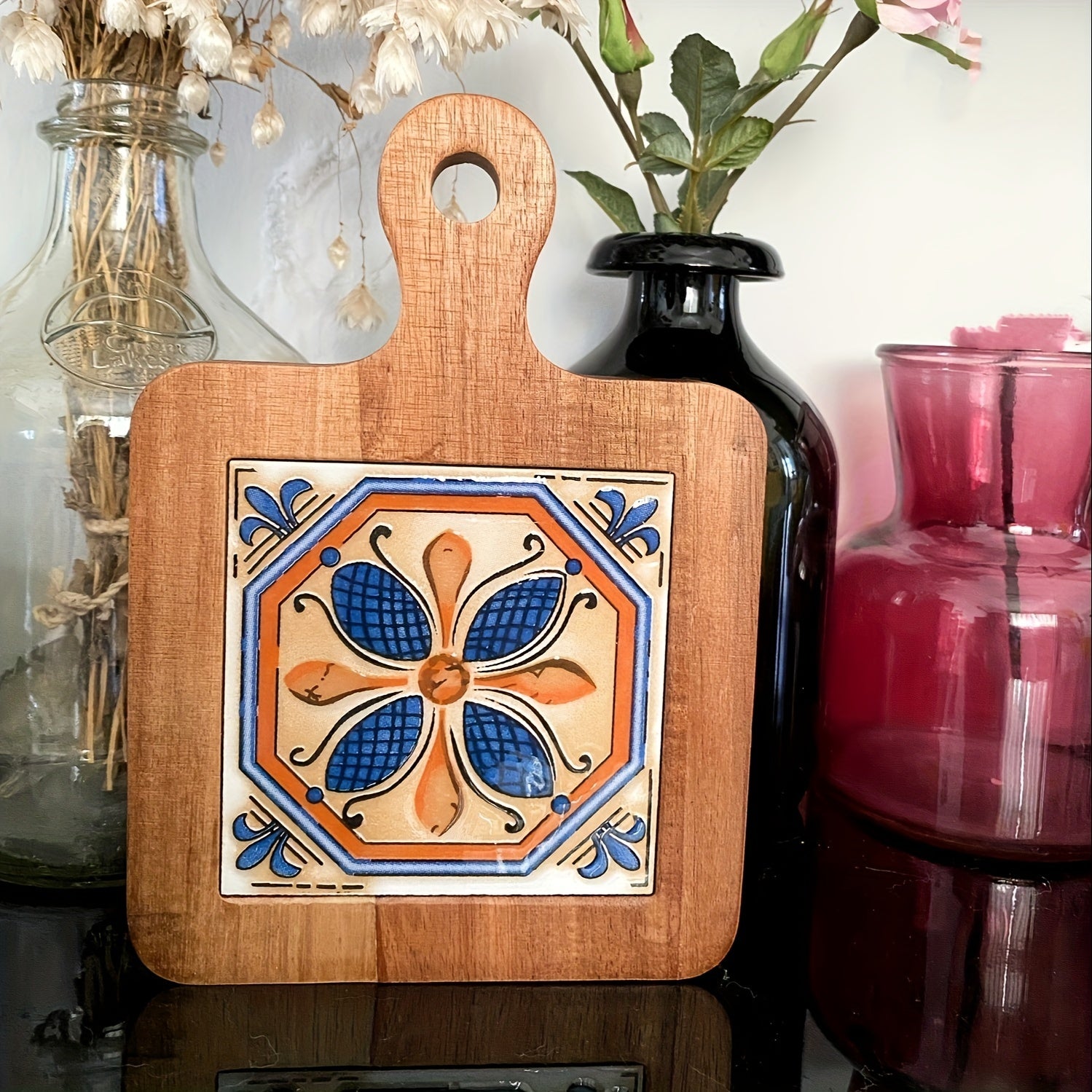 Japanese Style Wooden Coaster Brick Solid Wood Mat