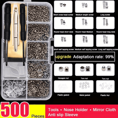 500pcs Glasses Repair Kit - Fix Glasses, Sunglasses, Jewelry & Watches Instantly