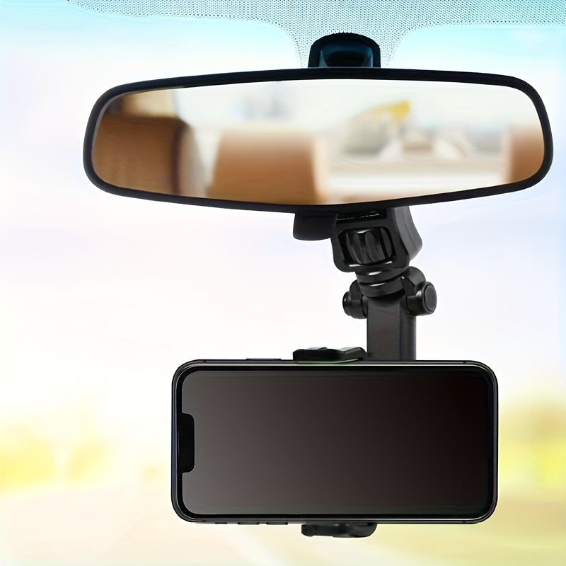 Adjustable Car Rearview Mirror Phone Holder