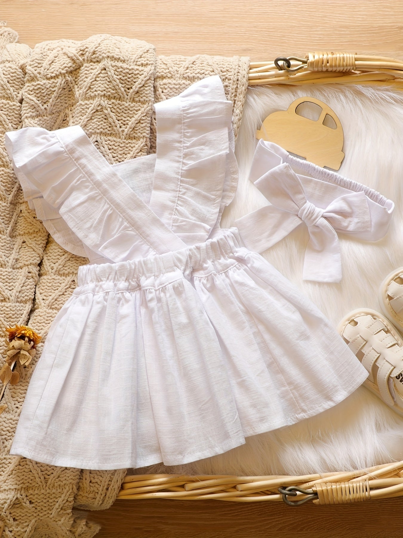 Floral Embroidery Baby Girl Dress Set