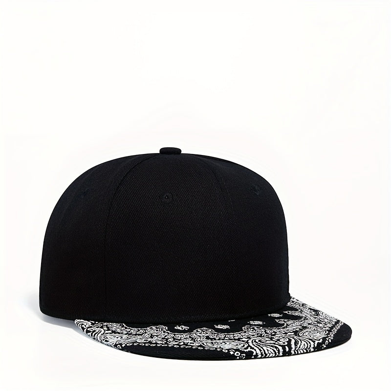 Paisley Print Baseball Cap Hip Hop Block Snapback Hats