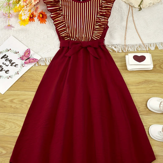 Vintage Butterfly Sleeve Fit And Flare Dress For Party
