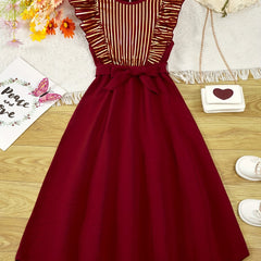 Vintage Butterfly Sleeve Fit And Flare Dress For Party