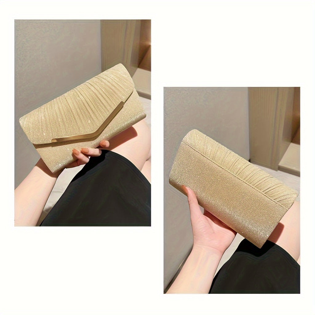 Diamond Pattern Clutch for Women Magnetic Closure Perfect for Evening