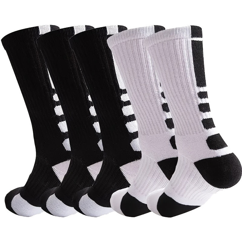 Men's Basketball Socks Comfortable Crew Running Socks