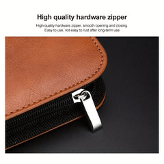 A5 PU Leather Notebook with Card Slot and Zipper Bag