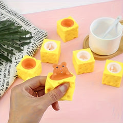 3pcs Squeeze Cheese Mouse Fun Toy Prank Cup Animal Birthday Gift